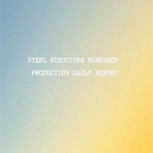 Steel structure workshop production daily report